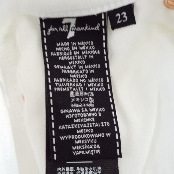 7 For All Mankind Gwenevere White Skinny Jeans | Size 23 | NWT - Picture 10 of 11